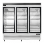 EFI C3-82GDSVC Stainless Steel Exterior Hinged Glass 3 Doors Cooler 