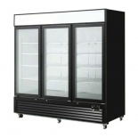 EFI C3-82GDVC Black Exterior Hinged Glass 3 Doors Cooler 