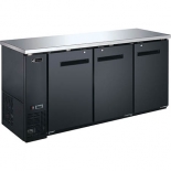 EFI CBBDR3-72CC Black Exterior Hinged Solid 3 Doors Back Bar Cooler