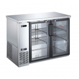 EFI CBBSGD2-48CC Stainless Steel Exterior Hinged Glass 2 Doors Back Bar Cooler