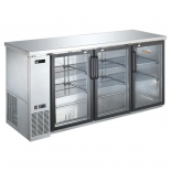 EFI CBBSGD3-72CC Stainless Steel Exterior Hinged Glass 3 Doors Back Bar Cooler