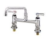 Encore® 8" OC Brass Chrome Plated Deck Mount Faucet with 12" Swivel Spout