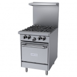 Garland G24-4L 24" Natural Gas 4-Burner Range With Space Saver Oven