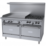 Garland G60-4G36RR G Series 60" Natural Gas 4 Burners Range With 36" Griddle and 2 Standard Ovens