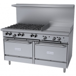 Garland G60-6G24RR G Series 60" Natural Gas 6 Burners Range With 24" Griddle and 2 Standard Ovens