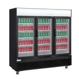 Glacier 78" Merchandiser Refrigerator 3 hinged glass doors cooler GM-69R