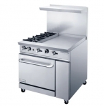 INFERNO 36" Gas Range 2 burners with 24" manual griddle with oven IR36-2B-24G