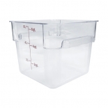 Omcan 80168 6 Qt Polycarbonate Clear Square Food Storage Container 