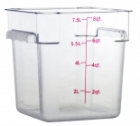 Omcan 80169 8 Qt Polycarbonate Clear Square Food Storage Container 