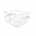 Omcan 80172 2 Qt Polycarbonate Clear Square Food Storage Container 