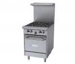 US Range U24-4L U-Series 24" Open Burner Range with Space Saver Oven