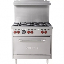 Vulcan SX36-6B Natural Gas 36" Stove Top 6 Burners Range with Oven